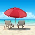 Pure Garden Beach Umbrella with 360 Degree Tilt, 7 Ft, Red 50-LG1093